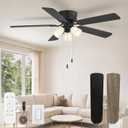 Fanbulous 52" Farmhouse Ceiling Fan with Light, Remote & Pull Chain Control