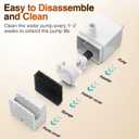 PLFF015 Wireless Pump for Cat Water Fountain Models PLWF005/PLWF115/PLWF105, Ultra Quiet Pump with 4 Filters Kit