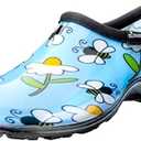 Sloggers Original Waterproof Rain and Garden Shoe for Women– Outdoor Slip-On Garden Clog - Made in The USA with Premium Comfort Insole and Arch Support - Lt Blue Bee Print, Size 11
