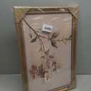 Wildflower Wall Art, Vintage Gold Framed Botanical Canvas, 16 x 24 in