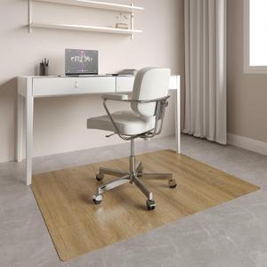Wrinkle-Free 36"x 48" Office Chair Mat for Hardwood, Easy Glide Computer Chair Mat for Hardwood, PVC Chairs Floor Protector, Sturdy Desk Chairs Mats,Premium Floor Pad for Office, Floors Protector Mats