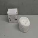 Baquler Large Flameless LED Battery Operated Pillar Candle - 3 Wick 5"x4" Snowy Frosted White Flameless Christmas Fake Candle for Xmas Table Centerpiece Holiday Rustic Indoor Home Decor