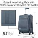 Samsonite UpLIFT Lightweight Softside Carry-On Luggage with Spinner Wheels - Expandable - Airline-Approved, Polyester Soft Suitcase for Ultra Light Travel - Elemental Blue