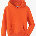 Spring&Gege Youth Solid Fleece Hoodies Pullover Hooded Sweatshirts for Children L