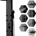 BWE 3 in1 Shower Panel Tower System Stainless Steel Multi-Function Shower Panel with 6 Body Massage Spray and Handheld Shower for Home Hotel Resort Split Type