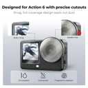 K&F CONCEPT 2-Pack Screen Protector Compatible with DJI Osmo Action 6, Protection High Definition Tempered Glass 9H Hardness Anti-Scratch Anti-Bubble, Action Camera Accessories