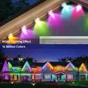 Permanent Outdoor Lights 350ft RGB+IC Outdoor String Lights App Control IP67 Waterproof,120 Scene Modes Decorations for Home, Christmas Lights,Halloween,Holiday, Daily,Birthday,Party( 175ft*2pack)
