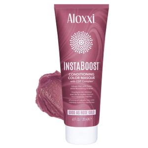 ALOXXI InstaBoost ROSE GOLD Color Depositing Conditioner Mask  Instant Temporary Hair Color Dye - Hair Color Masque for Deep Conditioning (Good As Rose Gold), 6.8 Fl Oz (Pack of 1)