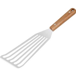 12.4" Stainless Steel Cooking Utensil, Kitchen Slotted Turner, Fish Turner Great for Egg/Meat Turning, Griddles & Grill