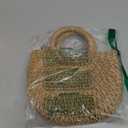 Straw Beach Bags for Women Small Shoulder Purse Woven Crossbody Handbag Top Handle Bag for Summer