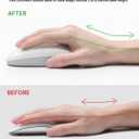 Magic Mouses Charger Base Wireless Charging Dock for Apple Magic Mouse 2 (USB-C), Ergonomic Wand Apple Mouse Grip with MagSafe Charging Support (White),Charger and Mouse not Included