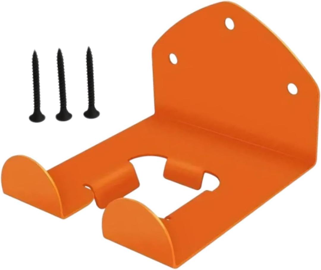 Weed Trimmer Rack Wall Mount Power Tool Holder Hanger Hook Garage Organizer for Weed Eater, Orange