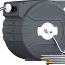 Retractable Garden Hose Reel 1/2 in x82 ft, Garden Water Hose Reel with 7- Function Sprayer Nozzle, Any Length Lock/Automatic Slow Return System,180 Swivel Bracket