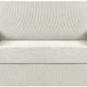 Turquoize Stretch Sofa Slipcover 2 Pieces Sofa Cover Couch Cover for 2 Cushion Couch Washable Furniture Protector Covers with Elastic Bottom Feature Thick Jacquard Fabric (Loveseat, Ivory)