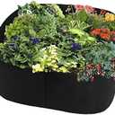 Planting Grow Bag,Felt Fabric Raised Planting Bed,Raised Garden Bed Planter Breathable Planting Container Rectangle Growing Pot (Black - 2ft*2ft)