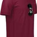 NIASHOT Mens Polo Shirt Short Sleeve Golf Sports Casual Tee (Large, 1-Red)