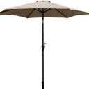 Versatile 9ft Aluminum Patio Umbrella with Carry Bag - Gray, Perfect for Outdoor Events and Beach