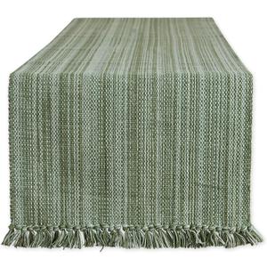 DII Variegated Tabletop Collection, Table Runner, 13x72, Artichoke Green