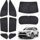 T TGBROS Window Shades for Toyota RAV4 2019-2024 2025 Windshield Side Rear Window Full Set Blackout Shades for RAV4 Accessories Foldable Privacy Window Cover 8PCS