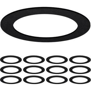 Sunco 12 Pack Goof Rings for 6 Inch Recessed Lights, Flush Mount Black Can Light Trim Ring Cover, Outer Diameter 8.6 Inch, Inner Diameter 6.2 Inch, Paintable Surface, Matte Finish