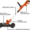 BLACK+DECKER Electric Lawn Mower, Weed Eater and Edger 3-in-1 Combo, Corded 12-Inch 6.5 Amp Electric Weed Wacker and Compact Push Mower (BESTA512CM)