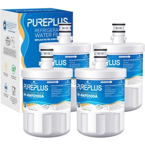PUREPLUS Replacement for LG LT500P, 5231JA2002A, ADQ72910901, GEN11042FR-08, Kenmore 9890, 469890, HDX FML-1, ADQ72910907, LSC27925ST, LFX25974ST, LFX25973D, Refrigerator Water Filter, 4Pack