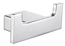 RANDOM Double Towel Hooks for Bathroom Wall Hook Heavy Duty Coat Robe Clothes Towel Sponges Hooks Holder SUS304 Stainless Steel Wall Mount Bathroom Kitchen Accessories 1 Pack Polished Chrome.