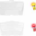 NTHREEAUTO Front Rear Fender Light Cover w/LED Bulbs Compatible with Harley Electra Glide Ultra Classic Road King Softail Touring FLHR FLSTC FLHTC (Clear Lens)