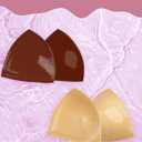D+ Cups Double-Sided Sticky Inserts Lightly Padded Bras for Large Breast, Reusable Sticky Bra for Large Bust (Brown, XL)
