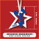 5 x MAPDTWO Cheerleader Ornament - Cheerleader Gifts - Senior Night Cheerleaders Gifts - Cheerleading Ornaments for Girls Teens, Cheerleaders Captain Team - 2 Layered Wood Christmas Ornament 2025