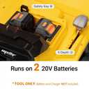 40V Cordless Brushless 15IN Scarifier & Dethatcher (Tool Only), 2-in-1 Lawn Aerator, 12 Gal Bag, Air Boost Technology, 5 Adjustable Depths, Walk-Behind for Lawn Care (Yellow-No Battery)