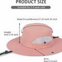 3 x Kids Sun Hat for Girl with UV-Protection Beach Bucket - Wide Brim Safari Boonie Cap for Summer Outdoor(5-9Years)