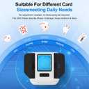 Automatic Card Shuffler|1-2 Deck Electric Card Shuffle Machine|Portable Rechargeable Batteries of Poker,Blackjack,Uno,Skip-Bo,Phase 10 More Playing Shuffler for Home Game,Travel, White