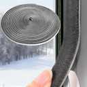 YoleShy 33 Ft Brush Weather Stripping Door Seal Strong Self-Adhesive Weather Stripping Window Seal Soundproofing Windproof Dustproof 0.35 in Wide x 0.35 in Thick, Grey