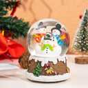 Snow Globes Glitter Water Globe Christmas Snowmen Musical Snow Globe Decoration Plays We Wish You a Merry Christmas, Christma Decor Indoor