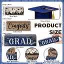 CroBlissful 4 Pcs Graduation Centerpieces for Tables 2026 Congrats Grad Table Decorations Graduation Tiered Tray Decorations Class of 2026 Senior Wooden Block Sign Congratulate Gifts for Home Shelf