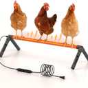 Heated Chicken Perch for Coop Thermo Heated Roosting Bar for Chickens 3 Adjustable Temperature Prevent Frozen Chick Toes Heated Perch for Chicken Coop Accessories Aluminum Tubes Easy to Stand-32Inch