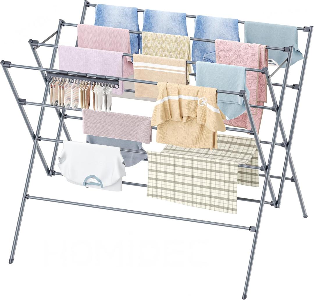 Drying Rack Clothing,35.4in Long Drying Poles Large Clothes Drying Rack, 38.2in