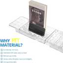 Expandable Bathtub Tray,Clear Plastic Anti-Slip Bath Tub Shelf Caddy Tray,Luxury Bathtub & Bathroom Accessories for Relaxing Spa,Suitable for bathtubs with an Internal Width of up to 29.5 inch