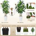 Flydeer 6FT Artificial Dracaena Tree with Tall White Planter, Floor Plant