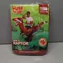 Spooktacular Creations Adult Inflatable Dinosaur Costume, Riding a Raptor, Printing T-rex Air Blow-ups with Light Eyes (Red)