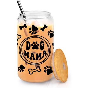 Dog Mama Sipper Glass, 16oz