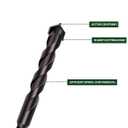 JOERIC 10PCS Black Masonry Drill Bits, Concrete Drill Bit Ceramic Tile Drill Bit Set Tungsten Carbide Tipped Ceramic Tile Drill Bits for Concrete Brick Glass Plastic and Wood5-12mm