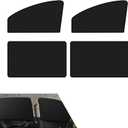 4 PCS Car Side Window Sun Shade, Adjustable Anti-Glare Car Window Shades, Heat Insulation Blackout Curtains, Universal Automotive Interior Accessories (Black)