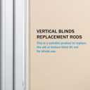 DOITOOL 17 Inch Clear Plastic Vertical Blind Wand with Hook and Grip Replacement Curtain Pull Rod Accessories for Window Blinds in Home and Office