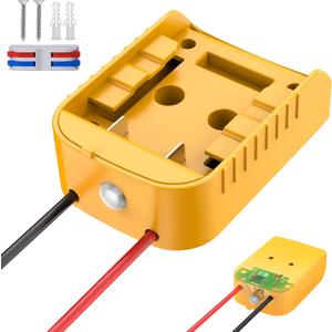 Power Wheel Adapter Compatible with Dewalt 20V Battery - Overdischarge & Overcurrent Protection, Upgraded Power Wheel Battery Converter with Switch for DIY RC Cars Toys Robotics (1 Pack)
