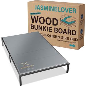Bunkie Board Queen Size,Bed Boards for Under Mattress - Heavy Duty Reinforced Wood Support Board with Anti-Sag Design, Fits Metal Frames/Platform Beds/Sleeper Sofas