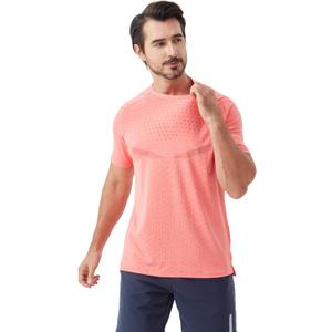 Men's Athletic T-Shirts Moisture Wicking Cool Running Short Sleeve Tee Gym Tennis Workout Hiking Cationic (XXL)