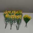 TURNMEON 20 Bundles Calla Lily (500 Heads) Outdoor Faux Plants, Artificial Flowers for Outdoors UV Resistant Plastic Fake Cemetery Flowers for Grave Planter Home Porch Gardens Summer Decor(Yellow)