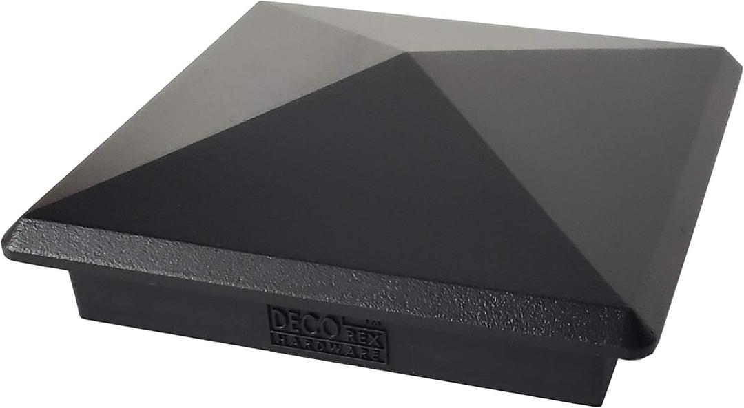 4.5" x 4.5" Heavy Duty Aluminium Pyramid Post Cap for True/Actual 4.5" x 4.5" Wood Posts - Black (Works ONLY with Actual 4.5" x 4.5" Posts. Will NOT Work with Actual 5" x 5" Posts)